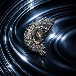 Vintage Lisner Silver Tone Leaf Brooch Marked